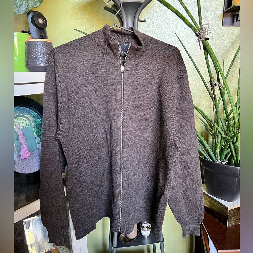 Mark Shale Zippered front Brown Sweater
